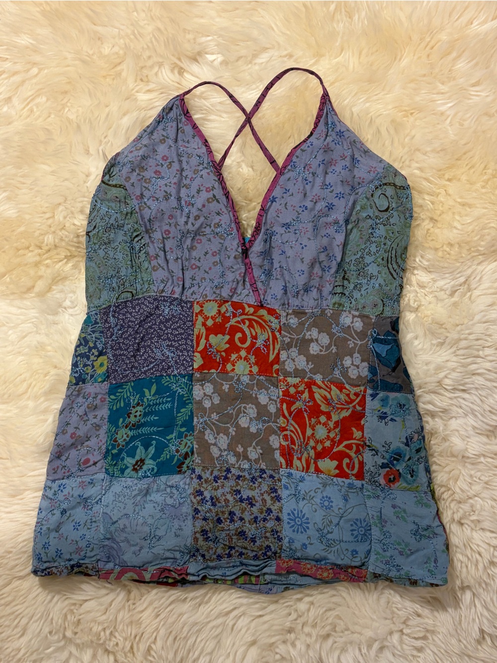 Patchwork Cotton Tank